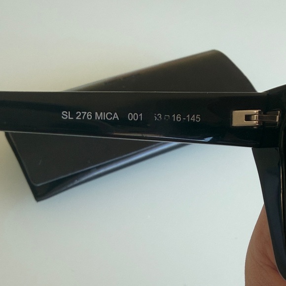 Saint Laurent SL 276 Mica Cat-Eye Sunglasses- Black - Picture 7 of 17